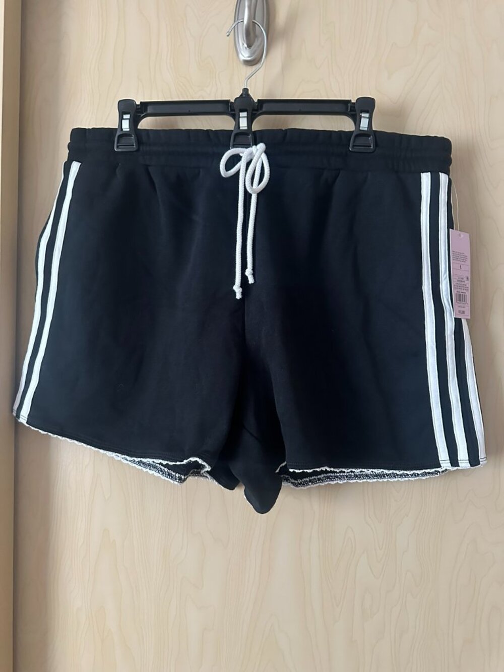 Wild Fable Black Retro Stripe Sweat Shorts